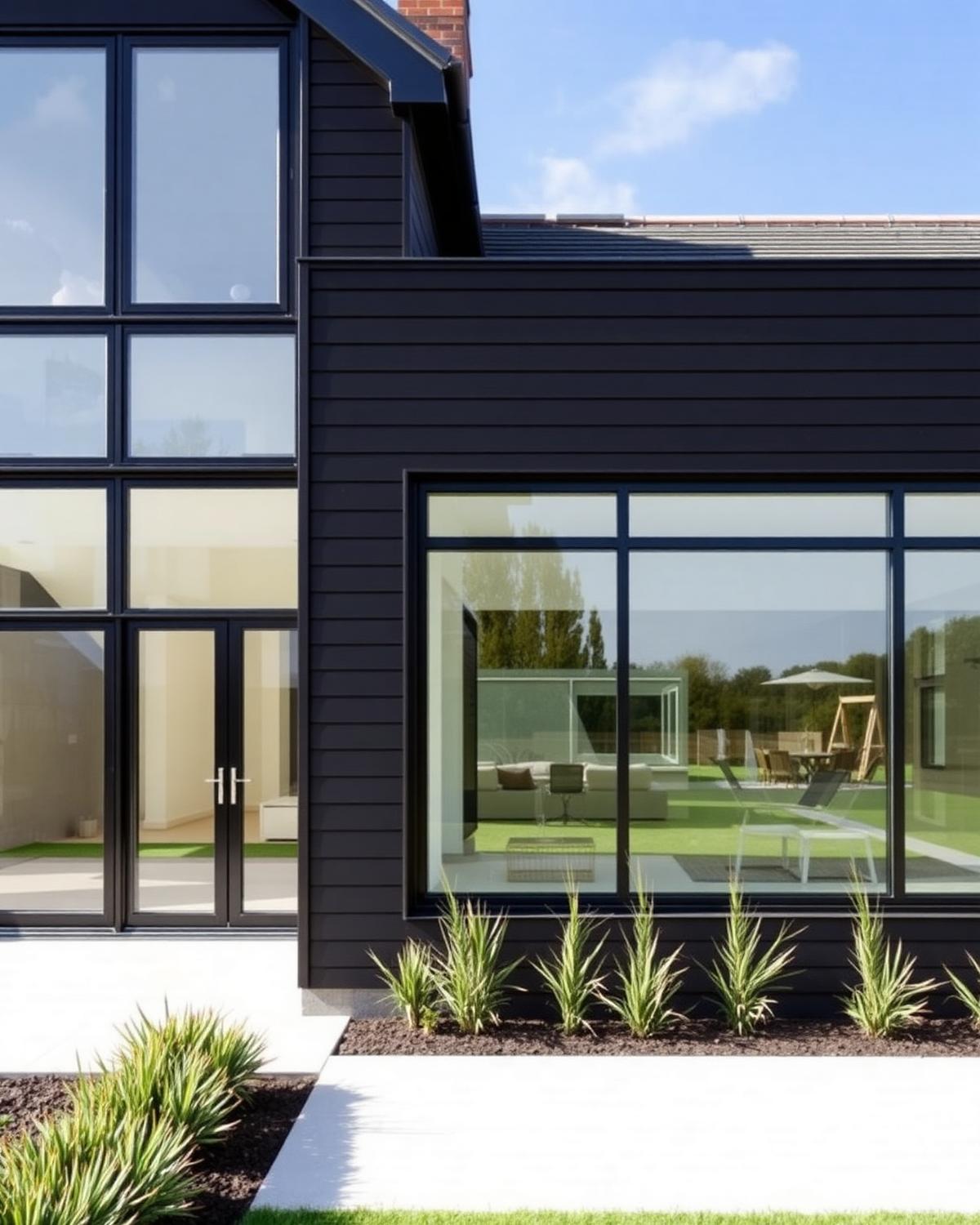 Contemporary Black-Clad Extension